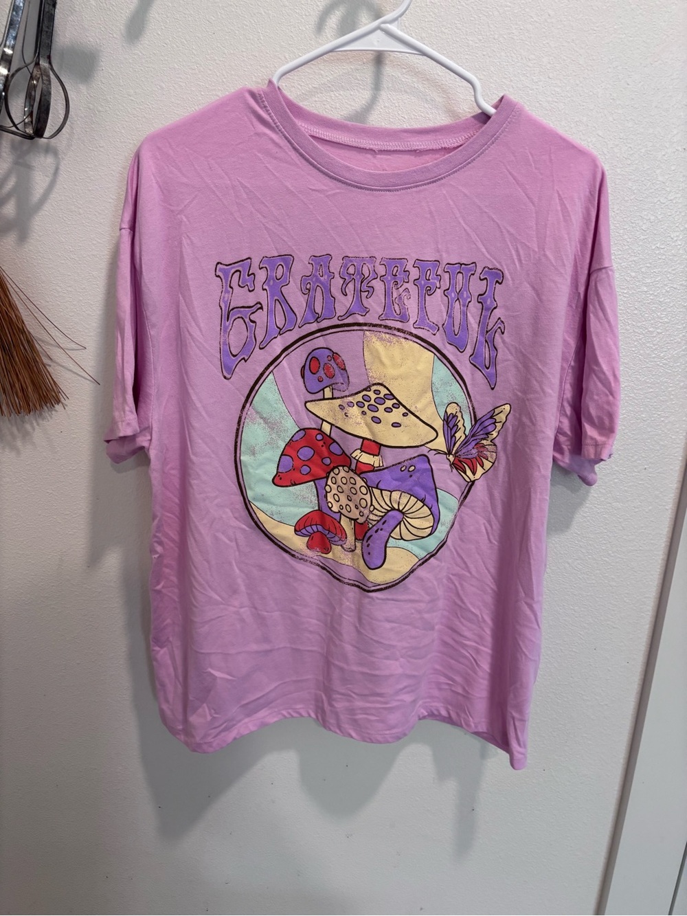 Grayson Threads Lavender Kids Tee with Colorful Mushroom Graphic